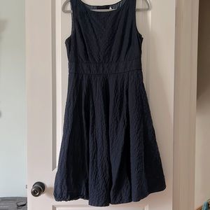 J. Crew knee navy sleeveless 100% cotton dress